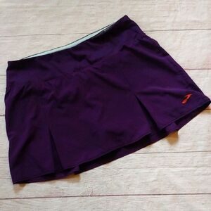 Brooks Purple Athletic Tennis "Chaser" Skirt With Shorts